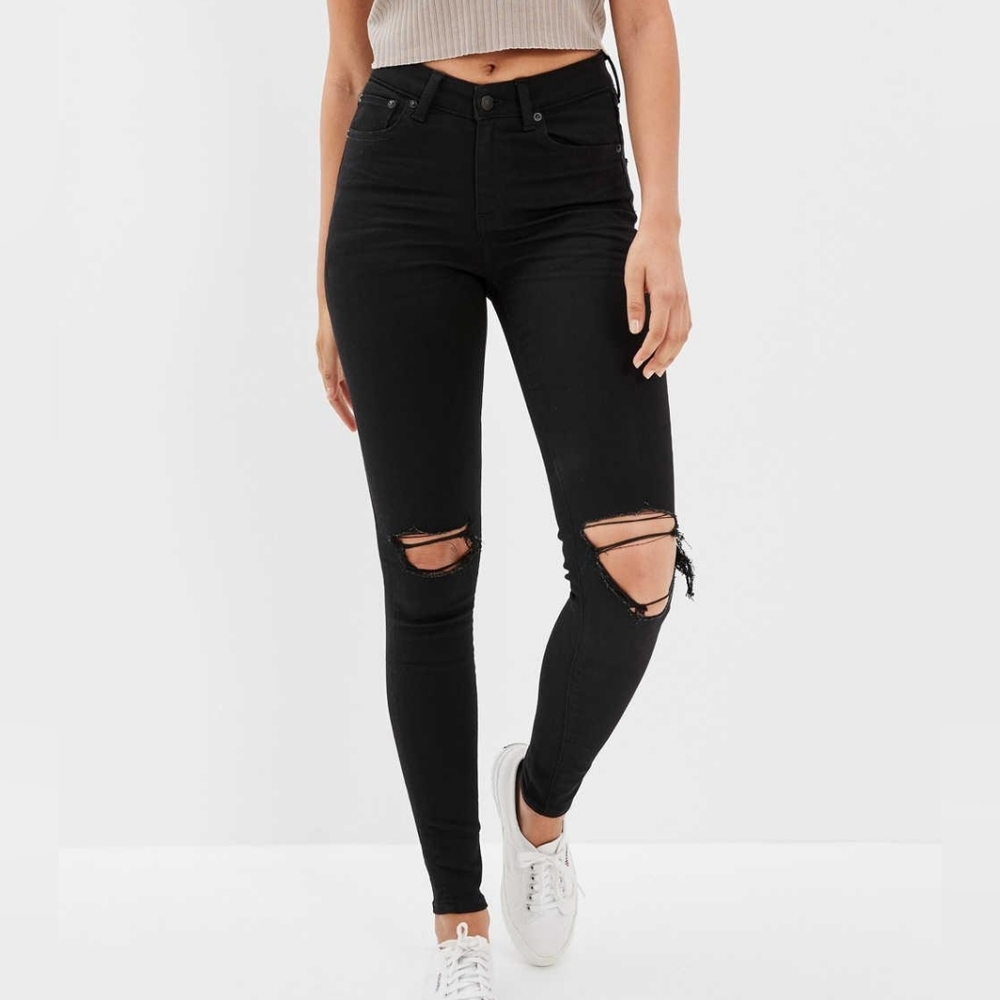 American Eagle Outfitter Next Level Ripped High Sz V-Rise Jegging Sz 6 Short Nwt